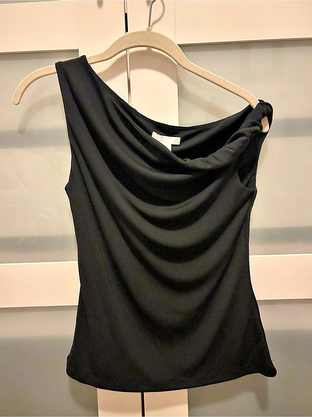 H&M Off shoulder Cowl Neck Top Black Size Small NWT